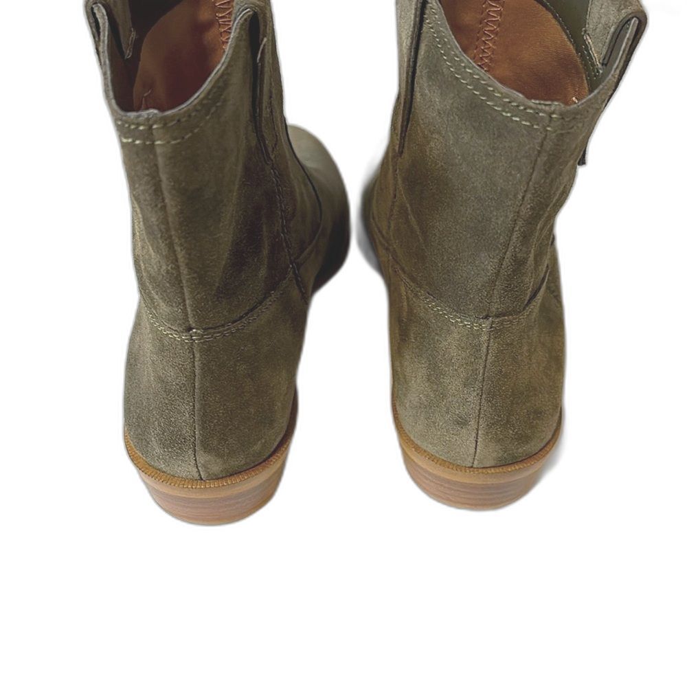 NWOT Rebecca Minkoff Chasidy Olive green suede short boots size 5 - Picture 4 of 8